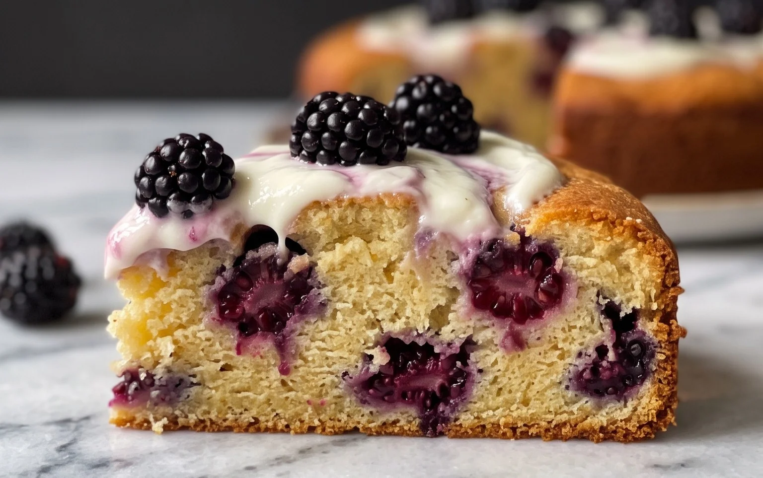 Brombeerkuchen mit Joghurt & Vanille – Saftig & Sommerlich