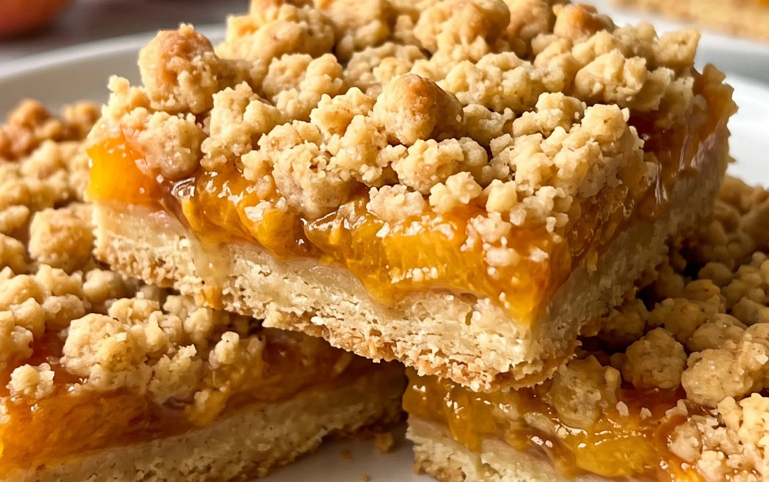 Peach Crumble Bars