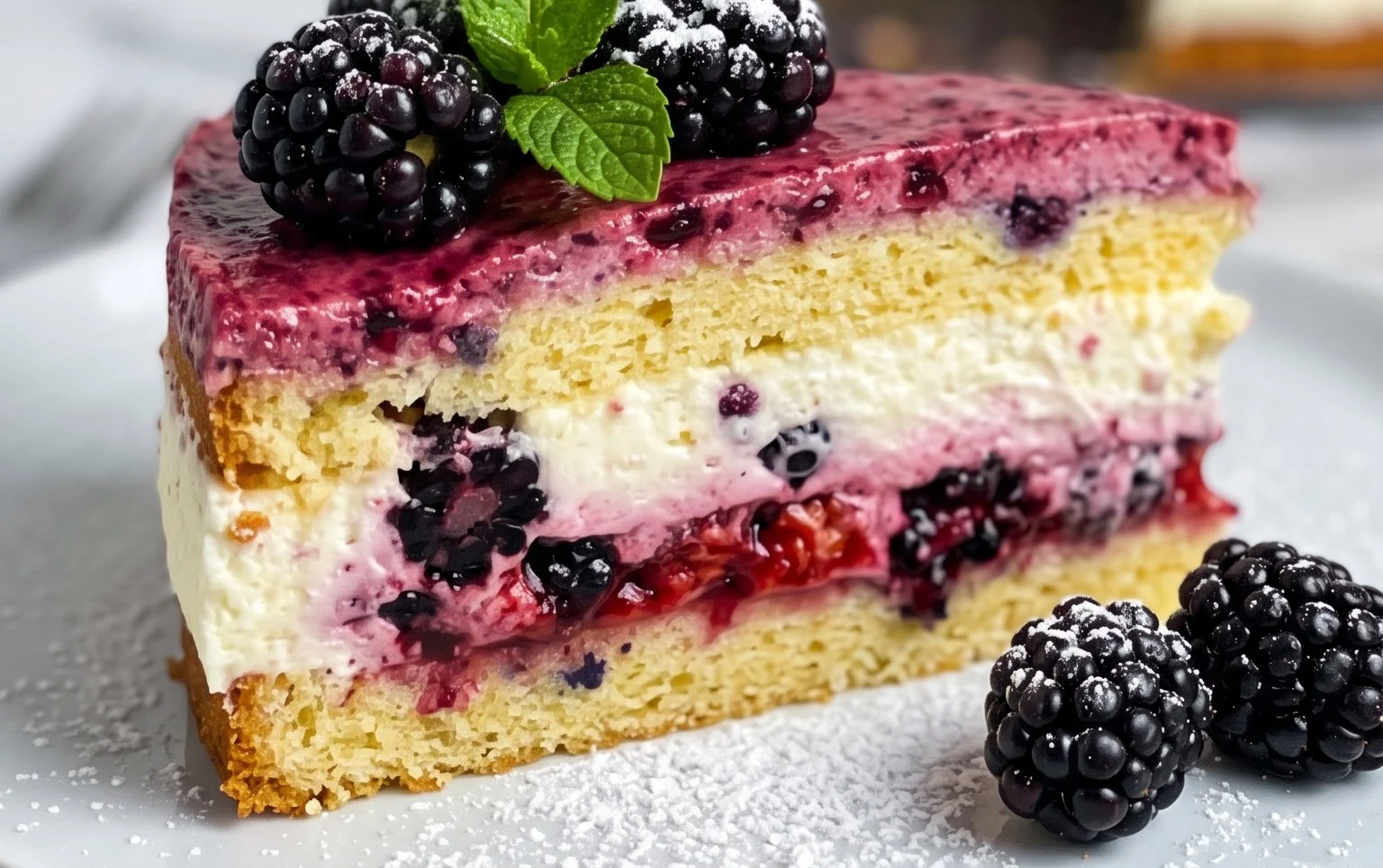 Brombeer-Torte - mit Joghurt-Creme und Fruchtfüllung